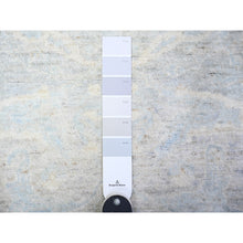 Load image into Gallery viewer, 2&#39;10&quot;x5&#39;3&quot; Glossy Gray, Natural Dyes Peshawar with Faded Colors Washed Out, Pure Wool, Hand Knotted, Oriental Rug FWR449232