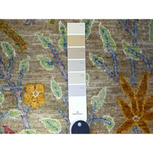 Load image into Gallery viewer, 3&#39;1&quot;x5&#39;1&quot; Smoke Gray, Birds of Paradise Afghan Peshawar Design, Natural Dyes, Natural Wool, Hand Knotted, Oriental Rug FWR449460