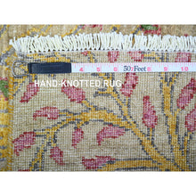Load image into Gallery viewer, 3&#39;1&quot;x5&#39;1&quot; Smoke Gray, Birds of Paradise Afghan Peshawar Design, Natural Dyes, Natural Wool, Hand Knotted, Oriental Rug FWR449460