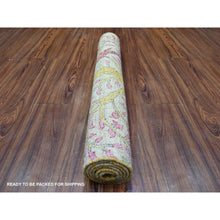 Load image into Gallery viewer, 3&#39;1&quot;x5&#39;1&quot; Echo Gray, Vegetable Dyes, Afghan Peshawar with Birds of Paradise, 100%l Wool Hand Knotted, Runner Oriental Rug FWR449472