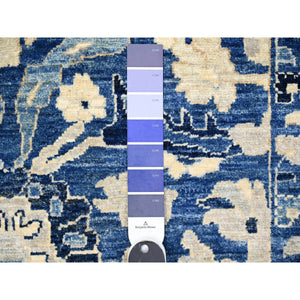 3'x4'9" Cerulean Blue, Densely Woven, Vegetable Dyes, Peshawar With Mahal Design, Soft and Vibrant Wool, Hand Knotted, Oriental Rug FWR449790