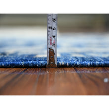 Load image into Gallery viewer, 3&#39;x4&#39;9&quot; Cerulean Blue, Densely Woven, Vegetable Dyes, Peshawar With Mahal Design, Soft and Vibrant Wool, Hand Knotted, Oriental Rug FWR449790
