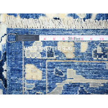 Load image into Gallery viewer, 3&#39;x4&#39;9&quot; Cerulean Blue, Densely Woven, Vegetable Dyes, Peshawar With Mahal Design, Soft and Vibrant Wool, Hand Knotted, Oriental Rug FWR449790