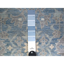 Load image into Gallery viewer, 2&#39;9&quot;x11&#39;5&quot; Steel Blue, Densely Woven, Finer Peshawar Organic Wool Hand Knotted All Over Design, Runner Oriental Rug FWR449802