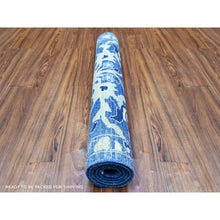 Load image into Gallery viewer, 3&#39;x4&#39;9&quot; Warriors Blue, Dense Weave, Vegetable Dyes, 100% Wool, Peshawar With Mahal Design, Hand Knotted, Oriental Rug FWR449820