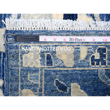 Load image into Gallery viewer, 3&#39;x4&#39;9&quot; Warriors Blue, Dense Weave, Vegetable Dyes, 100% Wool, Peshawar With Mahal Design, Hand Knotted, Oriental Rug FWR449820