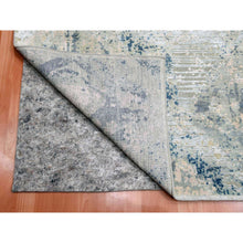 Load image into Gallery viewer, 12&#39;1&quot;x15&#39;2&quot; Hand Knotted Ivory Large Elements with Pastels Modern Silk with Textured Wool Oversized Oriental Rug FWR450072