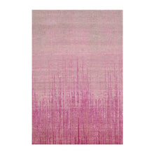 Load image into Gallery viewer, 4&#39;1&quot;x6&#39;2&quot; Hand Knotted Pink Vertical Ombre Design Natural Wool Oriental Rug FWR450132