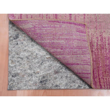Load image into Gallery viewer, 4&#39;1&quot;x6&#39;2&quot; Hand Knotted Pink Vertical Ombre Design Natural Wool Oriental Rug FWR450132