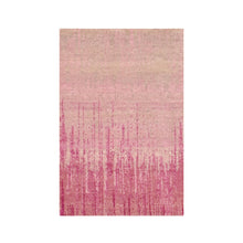Load image into Gallery viewer, 2&#39;x3&#39;2&quot; Pink Vertical Ombre Design Natural Wool Hand Knotted Oriental Mat Rug FWR450138