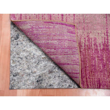 Load image into Gallery viewer, 2&#39;x3&#39;2&quot; Pink Vertical Ombre Design Natural Wool Hand Knotted Oriental Mat Rug FWR450138