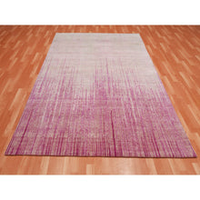 Load image into Gallery viewer, 6&#39;x9&#39;4&quot; Pink Hand Knotted Vertical Ombre Design Natural Wool Oriental Rug FWR450642