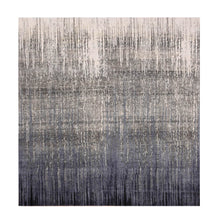 Load image into Gallery viewer, 8&#39;x8&#39;4&quot; Gray and Black Densely Woven Hand Knotted Modern Ombre Design Pure Wool Square Oriental Rug FWR450858