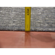 Load image into Gallery viewer, 12&#39;2&quot;x15&#39; Gray and Black, Modern Ombre Design Densely Woven, Pure Wool Hand Knotted, Oversized Oriental Rug FWR450912