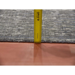 12'2"x15' Gray and Black, Modern Ombre Design Densely Woven, Pure Wool Hand Knotted, Oversized Oriental Rug FWR450912