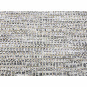 14'x20'4" Silver Gray, Pure Silk and Textured Wool Hand Knotted, Modern Tone on Tone Repetitive Design, Oversized Oriental Rug FWR451038
