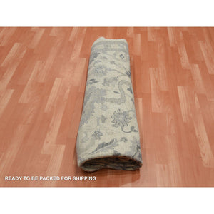 8'2"x10'5" Ivory, 100% Wool Anatolian Design Oushak, Hand Knotted Oriental Rug FWR451242