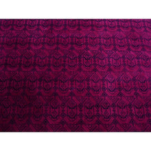 Load image into Gallery viewer, 8&#39;x9&#39;7&quot; Overdyed Pink, 100% Cotton Hand Knotted Agra with Small Repetitive Mughal Design, Oriental Rug FWR451272