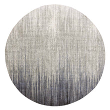 Load image into Gallery viewer, 10&#39;x10&#39; Gray and Black, Modern Ombre Design Densely Woven, Organic Wool Hand Knotted, Round Oriental Rug FWR451506