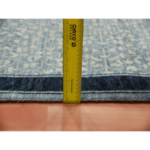 Load image into Gallery viewer, 3&#39;1&quot;x5&#39;1&quot; Shades of Blue, Leaf All Over Pattern with A Distinct Contrasting Border Colors, Tone on Tone, Organic Wool, Hand Knotted, Oriental Rug FWR451548