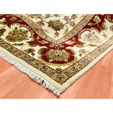 Load image into Gallery viewer, 8&#39;1&quot;x10&#39; Ivory, Rajasthan with All Over Leaf Design Thick and Plush, Wool and Silk Hand Knotted, Oriental Rug FWR451632