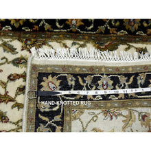 Load image into Gallery viewer, 2&#39;6&quot;x8&#39;2&quot; Ivory, Wool and Silk Hand Knotted, Rajasthan with All Over Design Thick and Plush, Runner Oriental Rug FWR451668