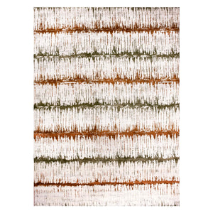 8'10"x11'10" Earth Tone Colors, Modern, Cardiac Design, Pure Silk and Textured Wool, Hand Knotted Oriental Rug FWR451770
