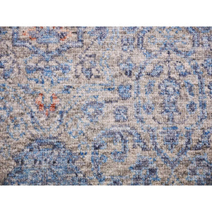 9'x12'4" Storm Gray, Natural Dyes, Tone on Tone, Obscured and Subtle Motif, Organic Wool, Hand Knotted, Soft pile, Oriental Rug FWR451836