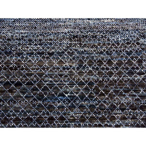 12'2"x18' Charcoal Black Modern Chiaroscuro Collection, Hand Knotted, Thick and Plush, Pure Wool Oversized Oriental Rug FWR474006