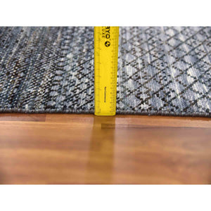 12'2"x18' Charcoal Black Modern Chiaroscuro Collection, Hand Knotted, Thick and Plush, Pure Wool Oversized Oriental Rug FWR474006