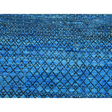 Load image into Gallery viewer, 8&#39;1&quot;x10&#39;2&quot; Blue Modern Chiaroscuro Collection, Hand Knotted, Pure Wool Thick and Plush, Oriental Rug FWR474072