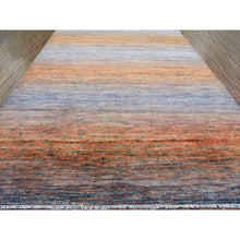 Load image into Gallery viewer, 10&#39;3&quot;x14&#39; Orange, Modern Chiaroscuro Collection Hand Knotted Thick and Plush, Pure Wool Oriental Rug FWR474120