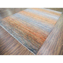 Load image into Gallery viewer, 10&#39;3&quot;x14&#39; Orange, Modern Chiaroscuro Collection Hand Knotted Thick and Plush, Pure Wool Oriental Rug FWR474120
