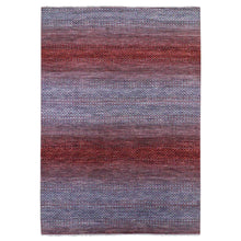 Load image into Gallery viewer, 9&#39;9&quot;x14&#39; Brownish Red, Hand Knotted Modern Chiaroscuro Collection, Pure Wool Thick and Plush, Oriental Rug FWR474162