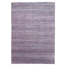 Load image into Gallery viewer, 10&#39;1&quot;x14&#39; Terracotta Red, Wool and Silk Hand Knotted, Modern Grass Design Gabbeh Densely Woven, Oriental Rug FWR474672