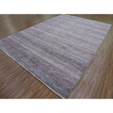 Load image into Gallery viewer, 10&#39;1&quot;x14&#39; Terracotta Red, Wool and Silk Hand Knotted, Modern Grass Design Gabbeh Densely Woven, Oriental Rug FWR474672