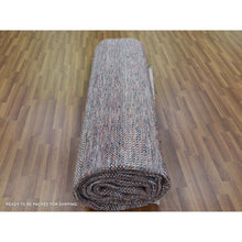 Load image into Gallery viewer, 10&#39;1&quot;x14&#39; Terracotta Red, Wool and Silk Hand Knotted, Modern Grass Design Gabbeh Densely Woven, Oriental Rug FWR474672