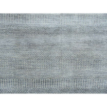 Load image into Gallery viewer, 6&#39;x9&#39;2&quot; Gray, Modern Grass Design Gabbeh, Densely Woven Wool and Silk Hand Knotted, Oriental Rug FWR474744