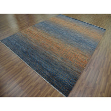 Load image into Gallery viewer, 8&#39;2&quot;x10&#39;5&quot; Orange, Pure Wool Hand Knotted, Modern Chiaroscuro Collection Thick and Plush, Oriental Rug FWR474990