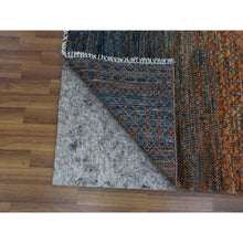 Load image into Gallery viewer, 8&#39;2&quot;x10&#39;5&quot; Orange, Pure Wool Hand Knotted, Modern Chiaroscuro Collection Thick and Plush, Oriental Rug FWR474990