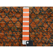 Load image into Gallery viewer, 8&#39;2&quot;x10&#39;5&quot; Orange, Pure Wool Hand Knotted, Modern Chiaroscuro Collection Thick and Plush, Oriental Rug FWR474990
