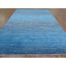 Load image into Gallery viewer, 10&#39;x14&#39;3&quot; Oceanic Blue, Modern Chiaroscuro Collection, Thick and Plush Pure Wool Hand Knotted, Oriental Rug FWR475032