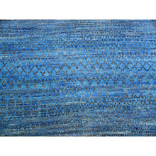 Load image into Gallery viewer, 10&#39;x14&#39;3&quot; Oceanic Blue, Modern Chiaroscuro Collection, Thick and Plush Pure Wool Hand Knotted, Oriental Rug FWR475032