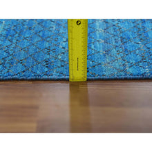 Load image into Gallery viewer, 10&#39;x14&#39;3&quot; Oceanic Blue, Modern Chiaroscuro Collection, Thick and Plush Pure Wool Hand Knotted, Oriental Rug FWR475032