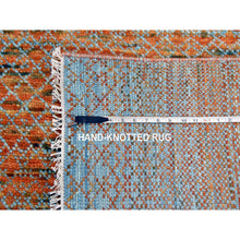Load image into Gallery viewer, 10&#39;1&quot;x14&#39; Orange, Thick and Plush Pure Wool Hand Knotted, Modern Chiaroscuro Collection, Oriental Rug FWR475044