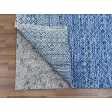 Load image into Gallery viewer, 10&#39;x14&#39;1&quot; Blue, Modern Chiaroscuro Collection, Thick and Plush Pure Wool Hand Knotted, Oriental Rug FWR475050
