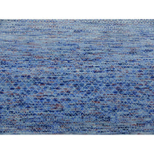 Load image into Gallery viewer, 10&#39;x14&#39;4&quot; Blue, Thick and Plush Pure Wool Hand Knotted, Modern Chiaroscuro Collection, Oriental Rug FWR475068