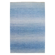 Load image into Gallery viewer, 10&#39;x14&#39;4&quot; Light Blue, Pure Wool Hand Knotted, Modern Chiaroscuro Collection Thick and Plush, Oriental Rug FWR475080