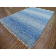 Load image into Gallery viewer, 10&#39;x14&#39;4&quot; Light Blue, Pure Wool Hand Knotted, Modern Chiaroscuro Collection Thick and Plush, Oriental Rug FWR475080