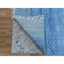 Load image into Gallery viewer, 10&#39;x14&#39;4&quot; Light Blue, Pure Wool Hand Knotted, Modern Chiaroscuro Collection Thick and Plush, Oriental Rug FWR475080